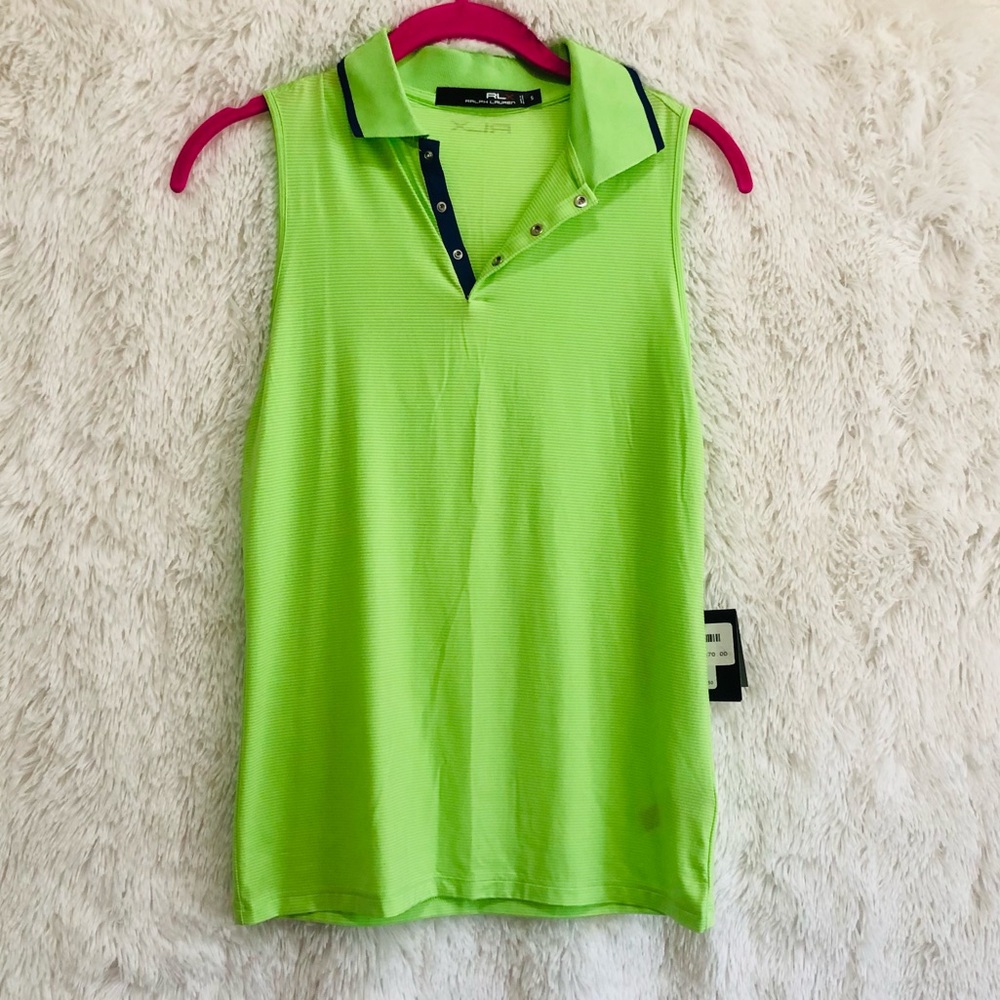 NWT green RLX Ralph Lauren golf polo top size s